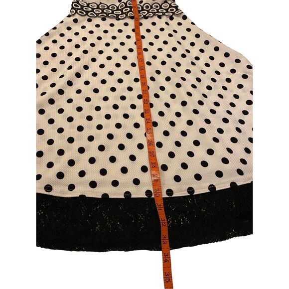 Fc Juniors Polka Dot Dress Formal PinUp Cutout Padded Holiday Wedding Sundress - Picture 9 of 11